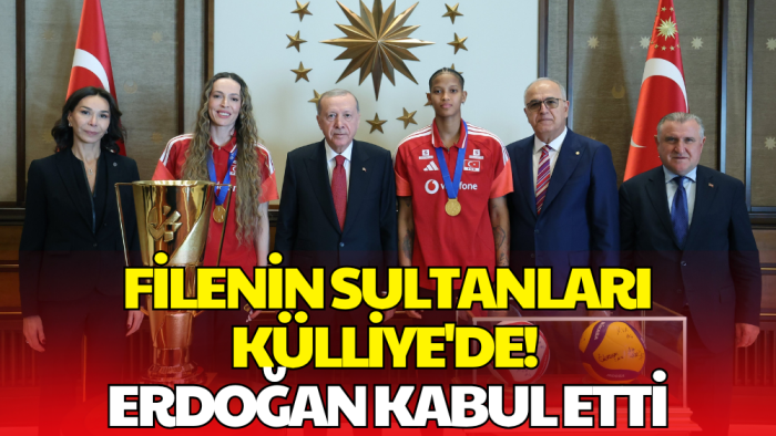 Şampiyonlar Külliye'de! Cumhurbaşkanı Erdoğan, Filenin Sultanları'nı Kabul Etti